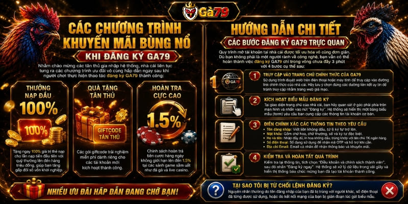 Các Chương Trình Khuyến Mãi Bùng Nổ Khi Đăng Ký GA79